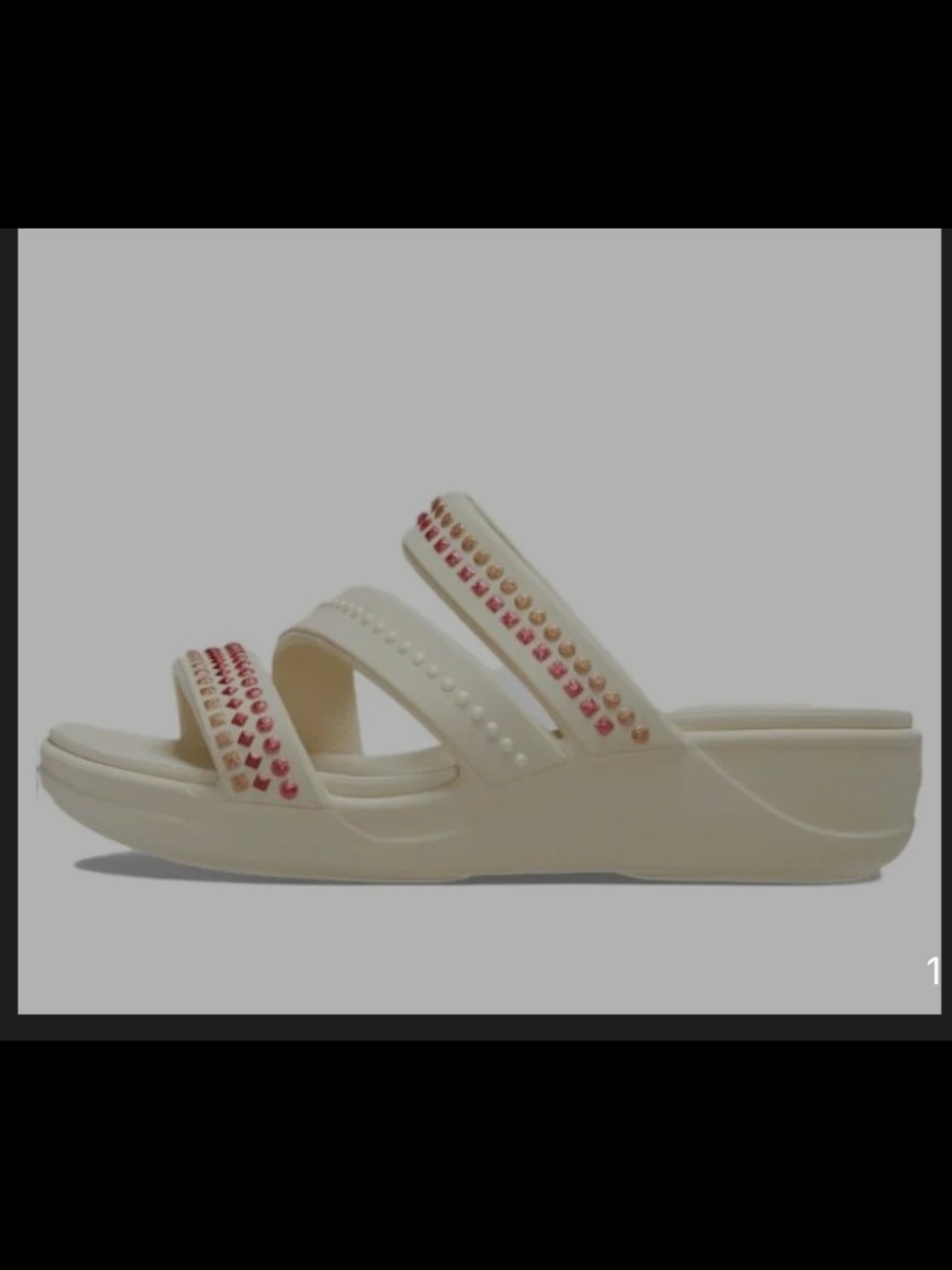 Crocs Boca Medallion Wedge Sandals with Pink Accent Studs,Women's 10